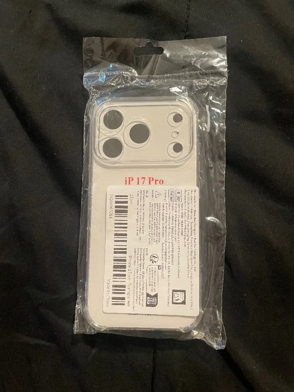 iPhone 17 Pro Clear Case New Sealed Transparent Cover - As Pictured